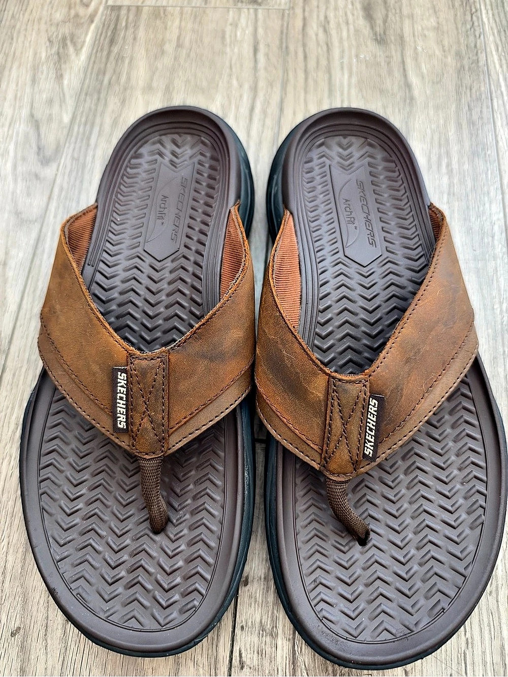 Skechers Arch Fit Motley SD - Malico Leather Sandals US 9